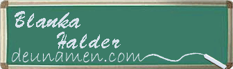 Blanka Halder Visitenkarte